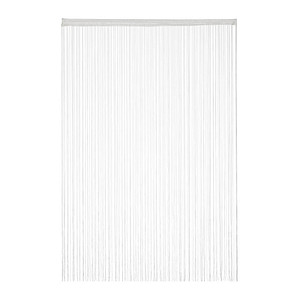 4052025941680 - Fadenvorhang weiß kürzbar mit Tunneldurchzug für Türen & Fenster waschbar Fadengardine 145x245 cm white - Relaxdays