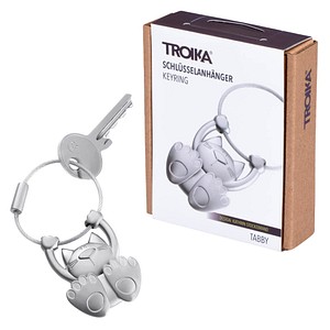 TROIKA® Schlüsselanhänger TABBY silber