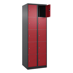 4068427434637 - Schließfachschrank Classic Plus rubinrot schwarzgrau 080000-205 S10032 10 Schließfächer 600 x 500 x 1850 cm 4068427434637 C 4068427434637 - Schließfachschrank Classic Plus rubinrot schwarzgrau 080000-205 S10032 10 Schließfächer 600 x 500 x 1850 cm 4068427434637 C