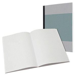 4004360777820 - Notizbuch DIN A5 Kariert Seitlich Gebunden Pappkarton Softcover Hellblau Nicht Perforiert 200 Seiten