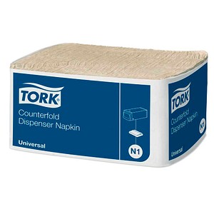 TORK Servietten Counterfold Universal N1 natur 1-lagig 30,0 x 33,0 cm, 7.200 Tücher