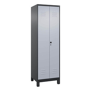 4068427573756 - Spind Classic Plus schwarzgrau weißaluminium 080610-20 S10074 1 Schließfach 600 x 500 x 1950 cm 4068427573756 C+P-Möbel 4068427573756 - Spind Classic Plus schwarzgrau weißaluminium 080610-20 S10074 1 Schließfach 600 x 500 x 1950 cm 4068427573756 C+P-Möbel
