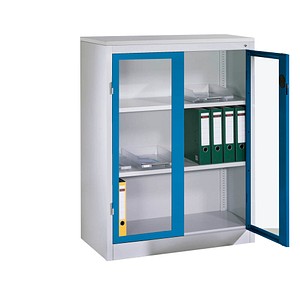 4064615243227 - CP Stahlschrank 8531-055 1060-80 lichtgrau lichtblau Acrylglas 1200 x 500 x 1200 cm aufgebaut