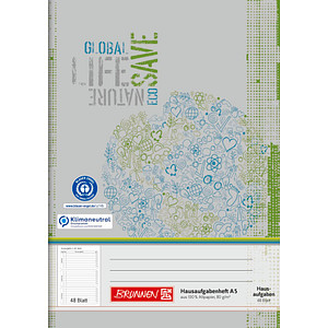 4003273665736 - Hausaufgabenheft 10-4685401 Recycling Hausaufgaben liniert A5 80g grau grün 48 Blatt 96 Seiten 4003273665736 Brunnen 4003273665736 - Hausaufgabenheft 10-4685401 Recycling Hausaufgaben liniert A5 80g grau grün 48 Blatt 96 Seiten 4003273665736 Brunnen