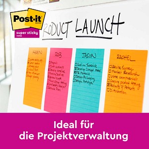0076308498726 - Post-it® Haftnotizen Super Sticky XL Notes Cosmic 101 x 152 mm farbig & liniert 3 Blöcke á 90 Blatt 0076308498726 - Post-it® Haftnotizen Super Sticky XL Notes Cosmic 101 x 152 mm farbig & liniert 3 Blöcke á 90 Blatt