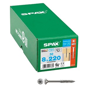 4003530257360 - Universalschrauben T40 Senkkopf Edelstahl A2 0197000802205 8 mm x 220 mm 4003530257360 50 Stück 4003530257360 - Universalschrauben T40 Senkkopf Edelstahl A2 0197000802205 8 mm x 220 mm 4003530257360 50 Stück
