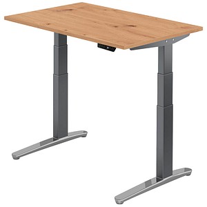 Hammerbacher Sitz-Steh-Schreibtisch VXBHM, elektrisch höhenverstellbar, 129cm (H), 120x80cm (BxT), asteiche / graphit 4032062189016 Hammerbac 3 Stück