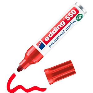 edding 550 Permanentmarker rot 3,0 - 4,0 mm, 1 St.