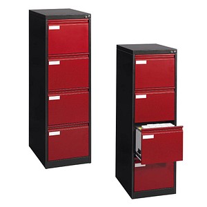 4025314218138 - CP C 2000 Acurado Hängeregistraturschrank rubinrot anthrazit 4 Schubladen 433 x 590 x 1357 cm