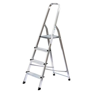 4031405111257 - MUNK Günzburger Steigtechnik Guenzburger Steigtechnik 11125 Aluminium Stufen-Stehleiter Arbeitshöhe (max) 3 m Silber 41 kg
