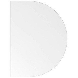 HAMMERBACHER Anbautisch höhenverstellbar XBA60 weiß, grau halbrund 80,0 x 60,0 x 68,0 - 85,0 cm