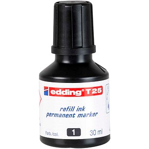 Edding Nachfülltinte edding T 25 für edding Permanentmarker 30ml schwa