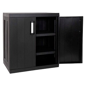 PAPERFLOW Lagerschrank GMESC2.01 MEGA, GMESC2.01 schwarz 3 Fachböden 89,0 x 54,0 x 96,0 cm