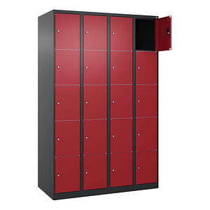 4068427434675 - Schließfachschrank Classic Plus rubinrot schwarzgrau 080000-405 S10031 20 Schließfächer 1200 x 500 x 1850 cm 4068427434675 4068427434675 - Schließfachschrank Classic Plus rubinrot schwarzgrau 080000-405 S10031 20 Schließfächer 1200 x 500 x 1850 cm 4068427434675