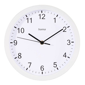 4047443517524 - Wanduhr Elba weiß Kunststoff Ø 250 cm 4047443517524 Hama