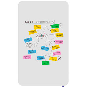 8713797108515 - Whiteboard Essence für die Wandmontage im Hochformat B 1195 x H 2000 mm Stahl weiß emailliert magnethaftend inkl Befestigungsmaterial 8713797108515 - Whiteboard Essence für die Wandmontage im Hochformat B 1195 x H 2000 mm Stahl weiß emailliert magnethaftend inkl Befestigungsmaterial