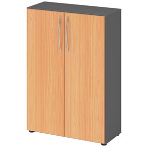 4032062305188 - HAMMERBACHER Aktenschrank 4550 V4550 G 6 BM grafit buche 2 Fachböden 800 x 346 x 1144 cm