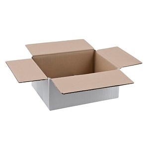 Nestler Wellpapp-Faltkartons 1-wellig weiß 22,5 x 16,0 x 10,2 cm Außenmaß, 20 St.