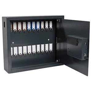 8717448015641 - High Security Schlüsseltresor grau mit 20 Haken Elektronikschloss  8717448015641 pavo
