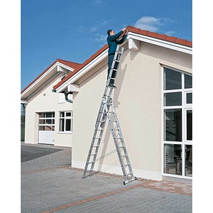 4003866448371 - Zarges - Gebördelte Mehrzweckleiter 3-teilig Skymaster dx 3 x 7 Sprossen (44837)