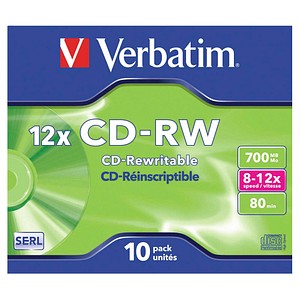 10 Verbatim CD-RW 10 Verbatim CD-RW