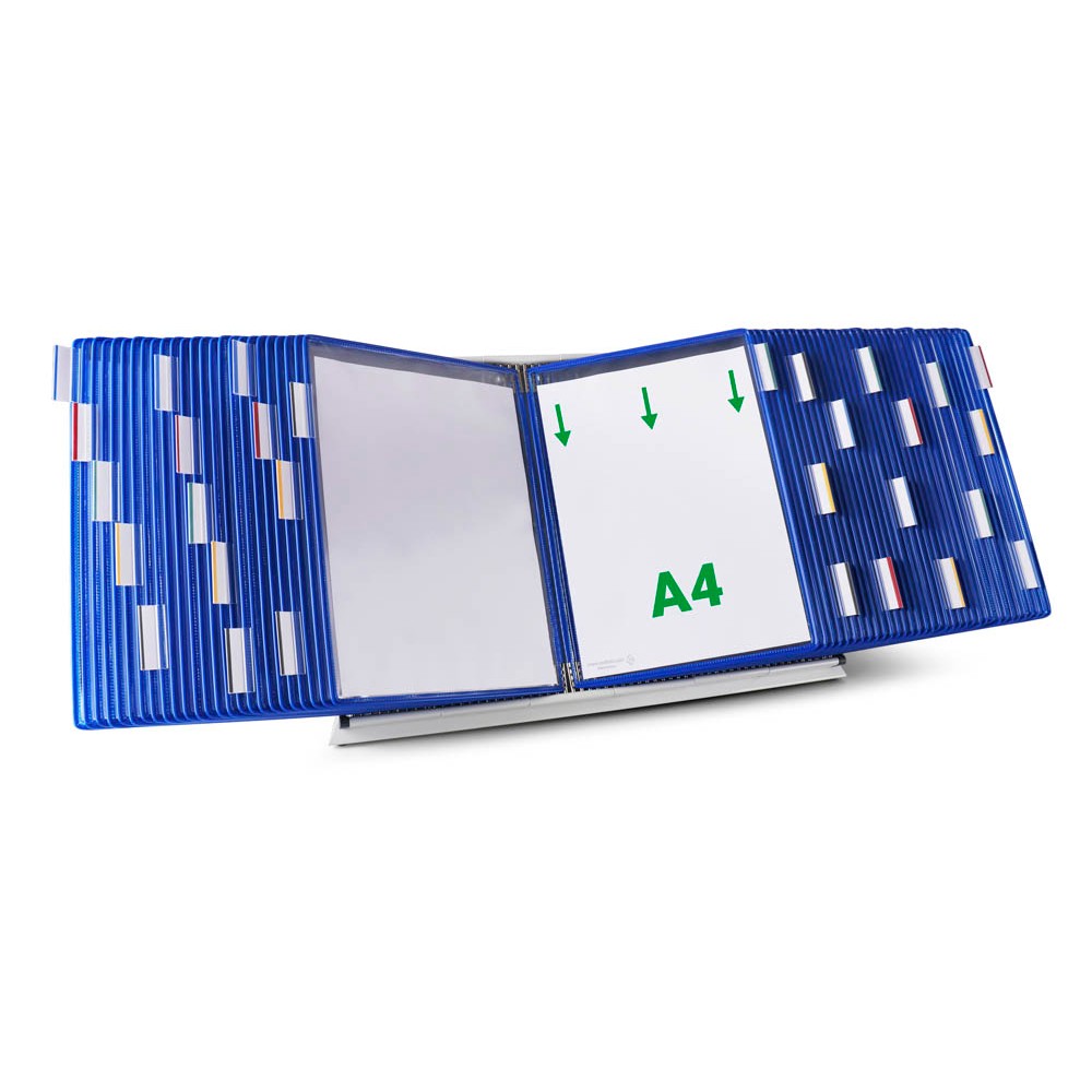 Wandsichttafelsystem A4 - Metall Element Mit 10 Blauen Sichttafeln