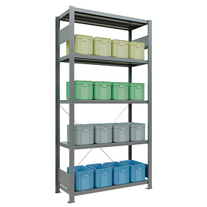 4004514202840 - Gebrüder Schulte - Fachbodenregal Komplettregale MULTIplus250 2000x1000x400mm (Grundregal) Traglast 250kg 4004514202840 - Gebrüder Schulte - Fachbodenregal Komplettregale MULTIplus250 2000x1000x400mm (Grundregal) Traglast 250kg