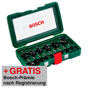 AKTION: BOSCH Fräser-Set 15-teilig mit Prämie nach Registrierung