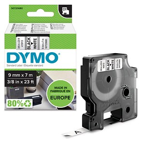 DYMO Beschriftungsband D1 41913 S0720680, 9 mm schwarz auf weiß DYMO Beschriftungsband D1 41913 S0720680, 9 mm schwarz auf weiß