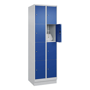 4066681683488 - Schließfachschrank Classic PLUS enzianblau lichtgrau 080020-204 S10003 8 Schließfächer 600 x 500 x 1850 cm 4066681683488 CP