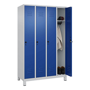 4066681613980 - Spind Classic Plus enzianblau lichtgrau 080010-40 S10003 4 Schließfächer 1200 x 500 x 1950 cm 4066681613980 C+P-Möbel 4066681613980 - Spind Classic Plus enzianblau lichtgrau 080010-40 S10003 4 Schließfächer 1200 x 500 x 1950 cm 4066681613980 C+P-Möbel