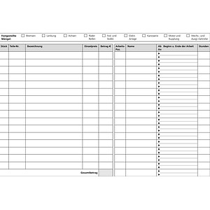 4052301004290 - 500 Kfz-Auftrag Formulare 4052301004290 - 500 Kfz-Auftrag Formulare