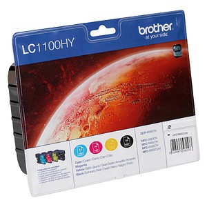 5014047561566 - ORIGINAL Multipack Schwarz Cyan Magenta Gelb LC-1100HY-BK C M Y LC1100HYVALBPDR 4 Tintenpatronen LC1100HYBK + LC1100HYC + LC1100HYM + LC1100HYY 5014047561566 - ORIGINAL Multipack Schwarz Cyan Magenta Gelb LC-1100HY-BK C M Y LC1100HYVALBPDR 4 Tintenpatronen LC1100HYBK + LC1100HYC + LC1100HYM + LC1100HYY