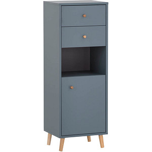MÖBELPARTNER Badschrank Bjarne 153173 blaugrau 40,3 x 33,1 x 113,4 cm