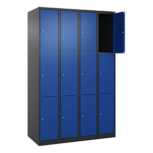 4068427433098 - Schließfachschrank Classic Plus enzianblau schwarzgrau 080000-403 S10033 12 Schließfächer 1200 x 500 x 1850 cm 406842743309 4068427433098 - Schließfachschrank Classic Plus enzianblau schwarzgrau 080000-403 S10033 12 Schließfächer 1200 x 500 x 1850 cm 406842743309