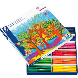 4007817325025 - STAEDTLER Fasermaler Noris Club 144er Schulbox Minenstärke 10 mm rund leicht auswaschbar Kappe mit - 1 Stück (325 C144) 4007817325025 - STAEDTLER Fasermaler Noris Club 144er Schulbox Minenstärke 10 mm rund leicht auswaschbar Kappe mit - 1 Stück (325 C144)