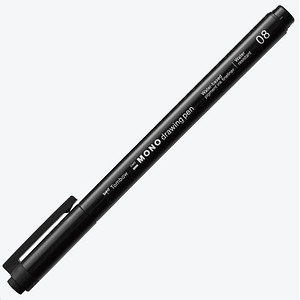 4003198111967 - MONO drawing pen 08 Fineliner schwarz 06 mm 4003198111967 Tombow