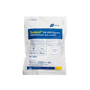 4250016450429 - unisex OP-Kittel Suavel® OP PRO Expert blau Größe M 30 St 4250016450429 - unisex OP-Kittel Suavel® OP PRO Expert blau Größe M 30 St