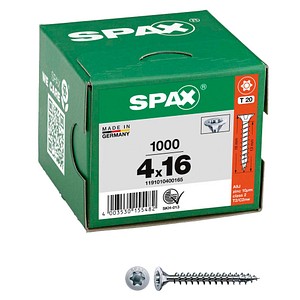 4003530155482 - Spax - Universalschraube 4 x 16 mm 1000 Stück Vollgewinde Senkkopf t-star plus T20 4CUT wirox - 1191010400165 4003530155482 - Spax - Universalschraube 4 x 16 mm 1000 Stück Vollgewinde Senkkopf t-star plus T20 4CUT wirox - 1191010400165
