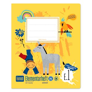 Formati® Elementarheft E.1 Quart Lineatur liniert blanko DIN A4 mit Rand, 14 Blatt, 1 St.