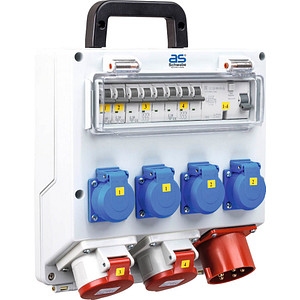 4011160615177 - As-schwabe - fixo 3 cee Wandverteiler mit Anbaustecker 400V 32A max 22kW IP44