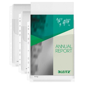 4002432363216 - Prospekthüllen Maxi 4757-30-03 mit Falte A4 transparent genarbt oben offen mit Klappe 017mm 4002432363216 5 Stück