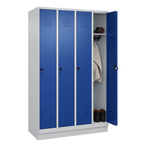 4066681656420 - Spind Classic PLUS enzianblau lichtgrau 080020-40 S10003 4 Schließfächer 1200 x 500 x 1950 cm 4066681656420 C+P-Möbel 4066681656420 - Spind Classic PLUS enzianblau lichtgrau 080020-40 S10003 4 Schließfächer 1200 x 500 x 1950 cm 4066681656420 C+P-Möbel