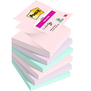 4054596926059 - Haftnotizen R330-6SS-SOUL Super Sticky Z-Notes Soulful Collection 76x76mm je 2 x rosa flieder mint Z-Notes quadratisch 4054 6 Stück