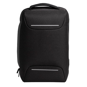 3130630181347 - Exactive® Laptop-Schalenrucksack 16 l RPET für Laptops bis 16″ USB-Anschluss diebstahlsicher wasserdicht reflektierend schwarz