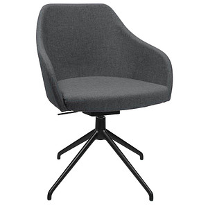4014296030487 - Konferenzsessel Sitness Life 21 dreh- sitzhöhenverstellbar Armlehnen B 350-480 x T 460 x H 460-490 mm 4-Fußgestell Alu schwarz-matt & Stoff anthr