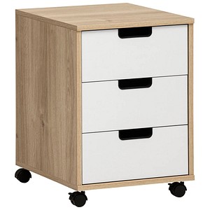 4027181124581 - Emmik Emmik Rollcontainer weiß-eiche weiß 3 Auszüge 400 x 500 x 570 cm 4027181124581 - Emmik Emmik Rollcontainer weiß-eiche weiß 3 Auszüge 400 x 500 x 570 cm