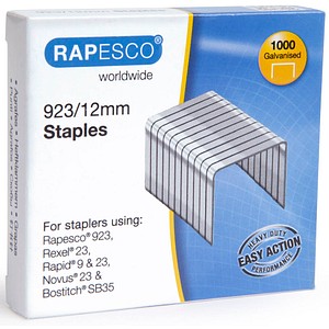 5018505005449 - Heftklammern 923 1238 Stahldraht verzinkt  5018505005449 RAPESCO 1238 1000 Stück