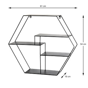 4001070235091 - Wandregal 23509 Regale Gr B H T 61 cm x 54 cm x 16 cm offene Fächer schwarz Hängeregale Breite 61 cm 4001070235091 - Wandregal 23509 Regale Gr B H T 61 cm x 54 cm x 16 cm offene Fächer schwarz Hängeregale Breite 61 cm