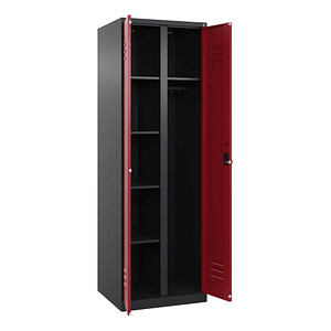 4068427434002 - Spind Classic Plus rubinrot schwarzgrau 080600-20 S10047 1 Schließfach 600 x 500 x 1850 cm 4068427434002 C+P-Möbel 4068427434002 - Spind Classic Plus rubinrot schwarzgrau 080600-20 S10047 1 Schließfach 600 x 500 x 1850 cm 4068427434002 C+P-Möbel